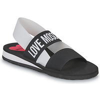 Zapatos Mujer Sandalias Love Moschino ELASTIC BICOLOR Negro / Blanco