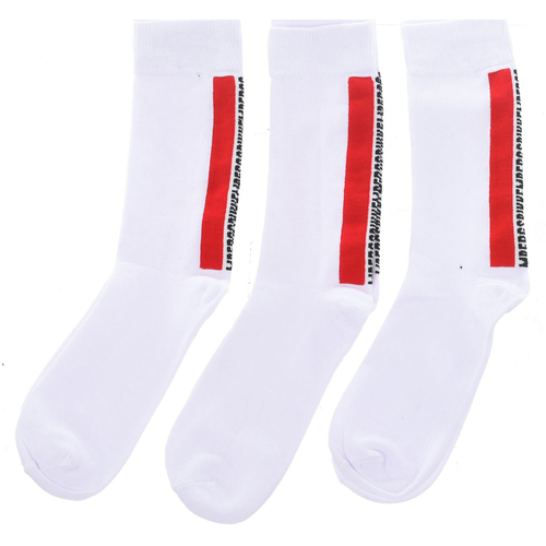 Ropa interior Hombre Calcetines altos Bikkembergs BF009-WHITE-RED Multicolor