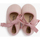Zapatos Niña Bailarinas-manoletinas Pisamonas merceditas bebé lino con lazo faya Rosa