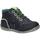 Zapatos Niños Botas de caña baja Kickers 878610-10 BINS DINO CUIR QUADRO Azul