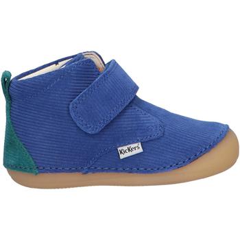 Zapatos Niños Botas de caña baja Kickers 915390-10 SABIO X BONTON CUIR DENIM Azul