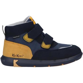 Zapatos Niños Botas de caña baja Kickers 878780-10 JUNIBO NYLON TEXTILE Azul