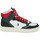 Zapatos Zapatillas altas Polo Ralph Lauren POLO CRT HGH-SNEAKERS-HIGH TOP LACE Negro / Blanco / Rojo