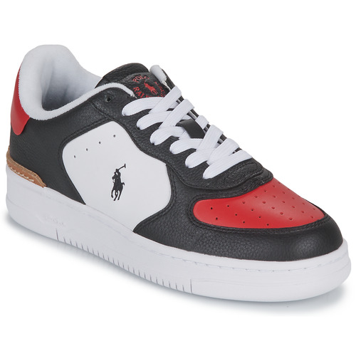 Zapatos Zapatillas bajas Polo Ralph Lauren MASTERS CRT-SNEAKERS-LOW TOP LACE Negro / Blanco / Rojo