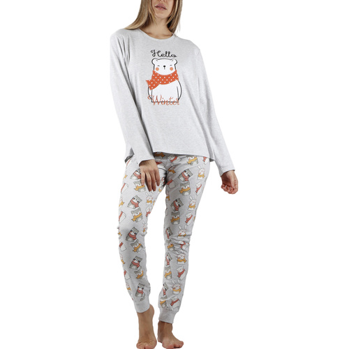 textil Mujer Pijama Admas Pantalones de pijama y top Hello Winter Gris
