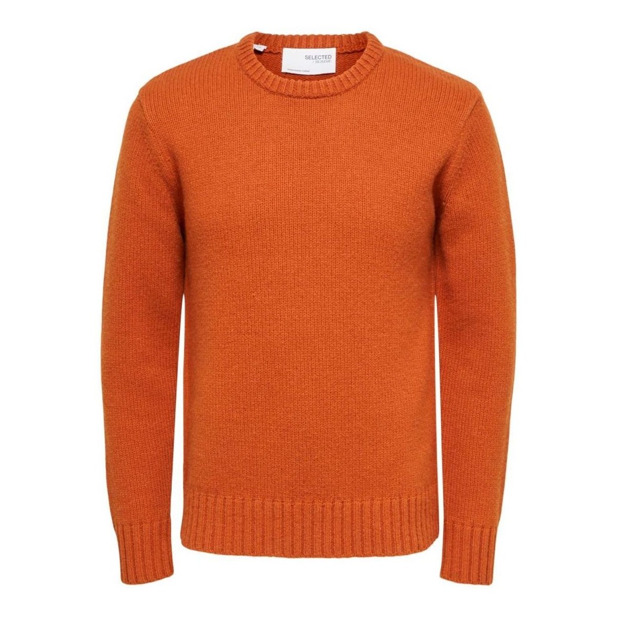 textil Hombre Jerséis Selected 16086702 SLHSOLO-BOMBAY BROWN Naranja