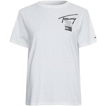 textil Mujer Camisetas manga corta Tommy Hilfiger DW0DW12851-YBR Blanco