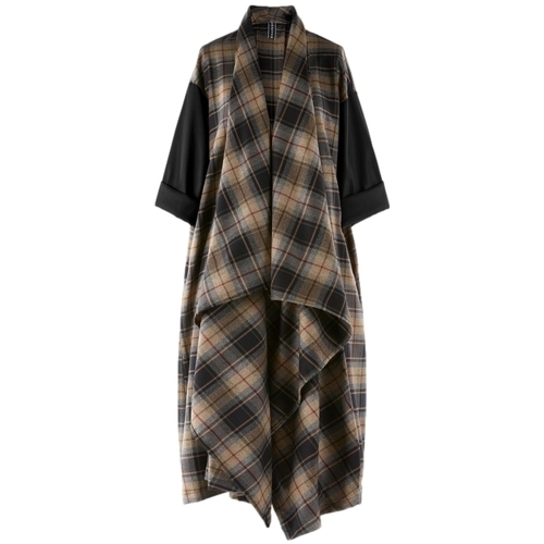 textil Mujer Abrigos Wendy Trendy Coat 110441 - Tartan Multicolor