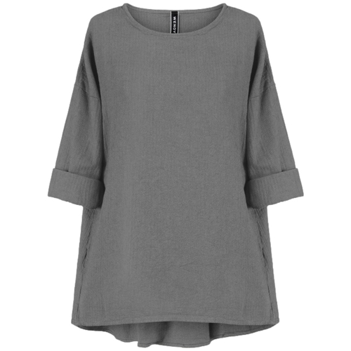 textil Mujer Tops / Blusas Wendy Trendy Top 221338 - Grey Gris