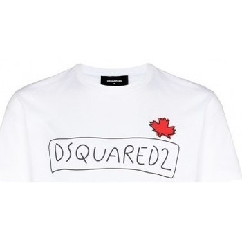 textil Hombre Tops y Camisetas Dsquared T SHIRT LOGO SUPERCREWDSQUARED S71GD1130 Blanco