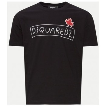 textil Hombre Tops y Camisetas Dsquared T SHIRT LOGO SUPERCREW DSQUARED S71GD1130 Negro