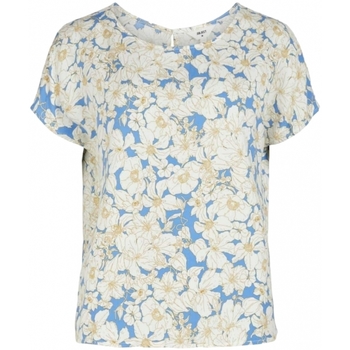 textil Mujer Tops / Blusas Object Top Victoria S/S - Marine /Flowers Multicolor