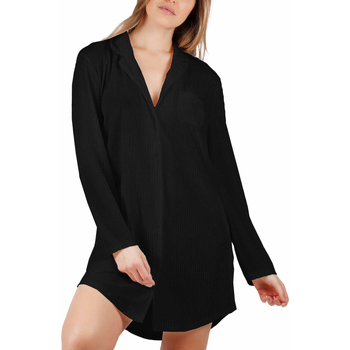 textil Mujer Pijama Admas Camisón de manga larga Elegant Stripes Negro