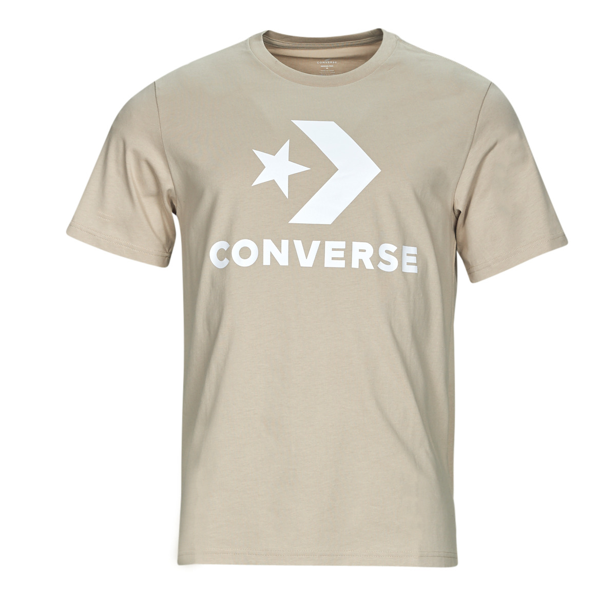 textil Camisetas manga corta Converse GO-TO STAR CHEVRON LOGO Beige