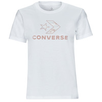 textil Mujer Camisetas manga corta Converse FLORAL STAR CHEVRON Blanco
