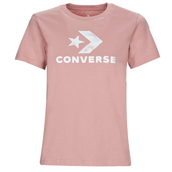 textil Mujer Camisetas manga corta Converse FLORAL STAR CHEVRON Rosa