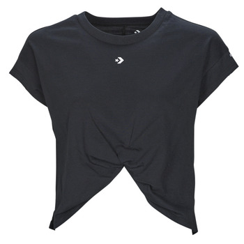textil Mujer Camisetas manga corta Converse STAR CHEVRON TWIST Negro
