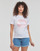 textil Mujer Camisetas manga corta Converse RADIATING LOVE SS SLIM GRAPHIC Blanco