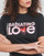 textil Mujer Camisetas manga corta Converse RADIATING LOVE SS CLASSIC GRAPHIC Negro