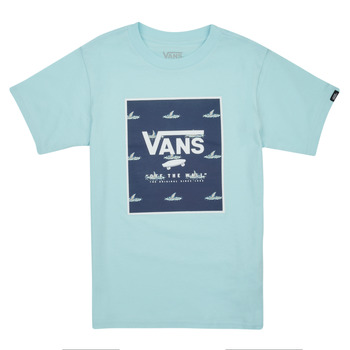 textil Niño Camisetas manga corta Vans PRINT BOX KIDS Azul