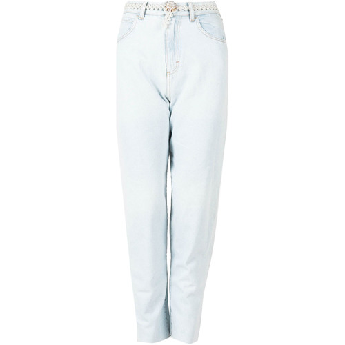 textil Mujer Pantalones con 5 bolsillos Liu Jo UA1143 D4470 | Pearl Azul