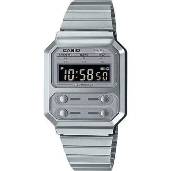 Relojes & Joyas Hombre Relojes digitales Casio A100WE-7BEF, Quartz, 33mm, 3ATM Plata