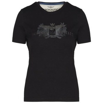 textil Mujer Camisetas manga corta Aeronautica Militare TS2038DJ496101 Negro