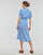 textil Mujer Vestidos largos Vero Moda VMBUMPY SS CALF SHIRT DRESS NOOS Azul / Blanco