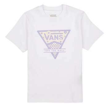 textil Niña Camisetas manga corta Vans CHECKER FLORAL TRIANGLE BFF Blanco / Violeta