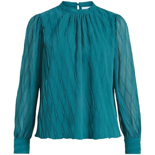 textil Mujer Tops / Blusas Vila Top Keladi L/S  - Shaded Spruce Azul