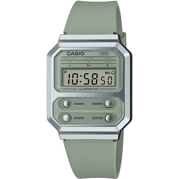 Relojes & Joyas Hombre Relojes digitales Casio A100WEF-3AEF, Quartz, 33mm, 3ATM Plata
