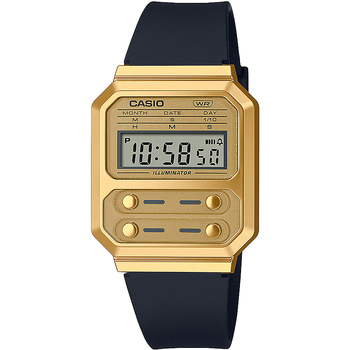 Relojes & Joyas Mujer Relojes digitales Casio A100WEFG-9AEF, Quartz, 33mm, 3ATM Oro
