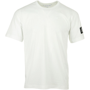textil Hombre Camisetas manga corta Calvin Klein Jeans Monogram Patch Shirt Blanco