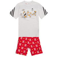 textil Niños Pijama Adidas Sportswear LK DY MM T SET Blanco / Rojo