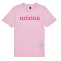 textil Niña Camisetas manga corta Adidas Sportswear LK LIN CO TEE Rosa / Claro