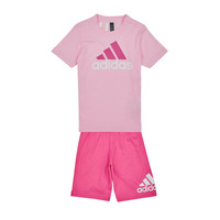 textil Niña Conjunto Adidas Sportswear LK BL CO T SET Rosa / Claro