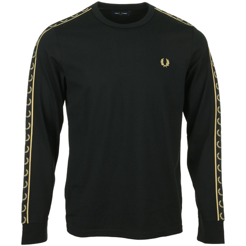 textil Hombre Camisetas manga corta Fred Perry Laured Taped Tee Negro
