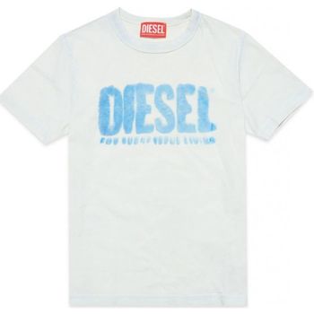 textil Niños Tops y Camisetas Diesel J01130 0KFAV - TDIEGORE6-K50G WHITE/SKY Blanco