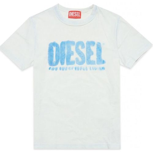 textil Niños Tops y Camisetas Diesel J01130 0KFAV - TDIEGORE6-K50G WHITE/SKY Blanco