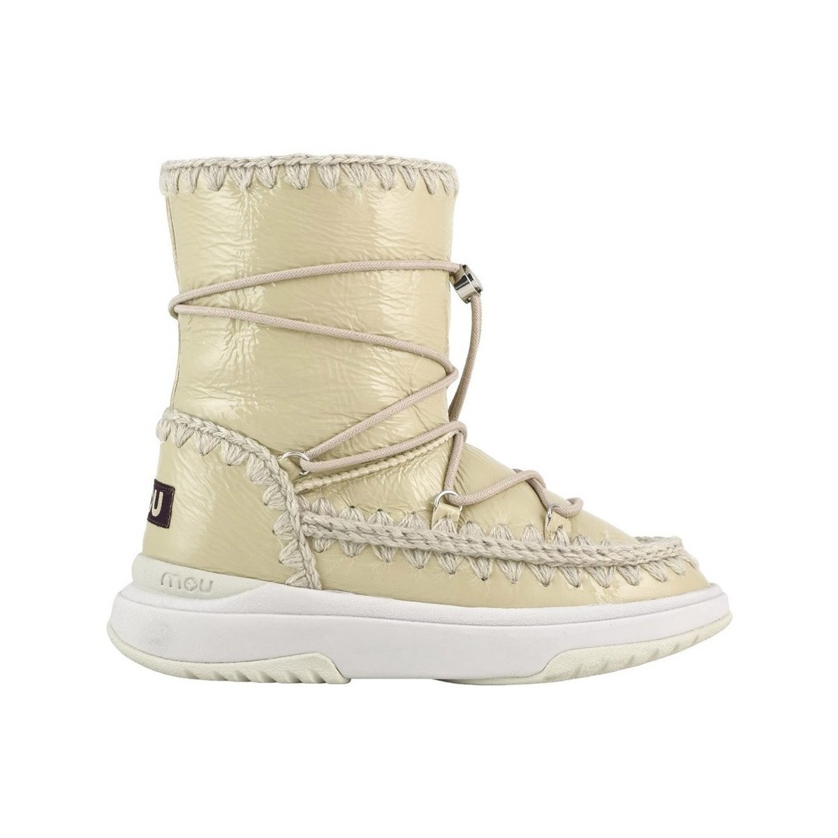Zapatos Mujer Botines Mou JOGGER SNOWBOOT SHORT Beige