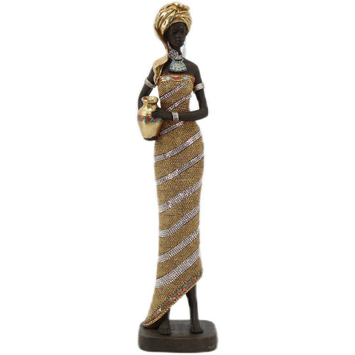 Casa Figuras decorativas Signes Grimalt Figura Mujer Africana Oro