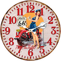 Casa Relojes Signes Grimalt Reloj Pared Route 66 Rojo