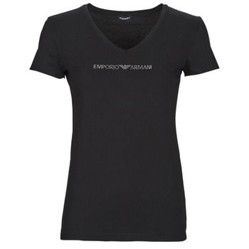 textil Mujer Camisetas manga corta Emporio Armani T-SHIRT V NECK Negro
