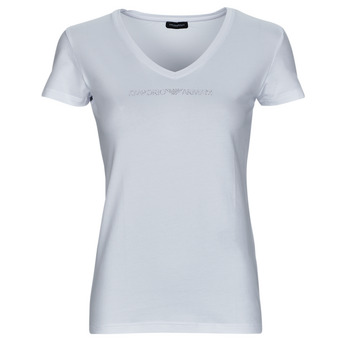textil Mujer Camisetas manga corta Emporio Armani T-SHIRT V NECK Blanco