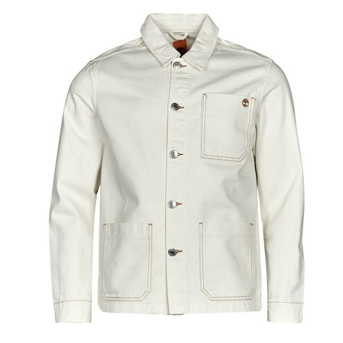 textil Hombre cazadoras Timberland Work For The Future - Cotton Hemp Denim Chore Jacket Blanco