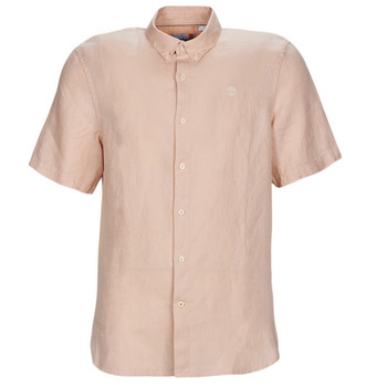 textil Hombre Camisas manga corta Timberland SS Mill River Linen Shirt Slim Rosa