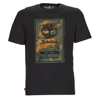 textil Hombre Camisetas manga corta Timberland SS Printed Logo Tee (Authentic) Negro