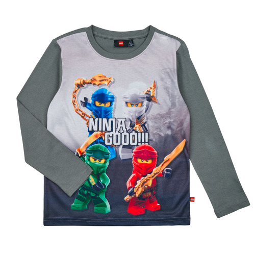 textil Niño Camisetas manga larga LEGO Wear  LWTAYLOR 610 - T-SHIRT L/S Negro