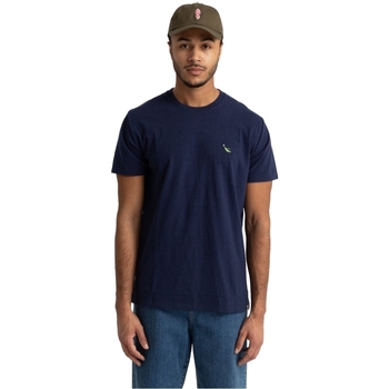 textil Hombre Tops y Camisetas Rvlt Revolution 1302 KEE T-Shirt - Navy Melange Azul