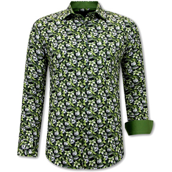 textil Hombre Camisas manga larga Gentile Bellini De Hombre Estampado Hojas Verde